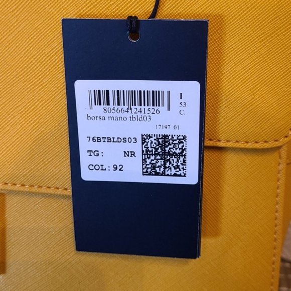 New with Tags Tru Trussardi Yellow Handbag - Picture 3 of 16